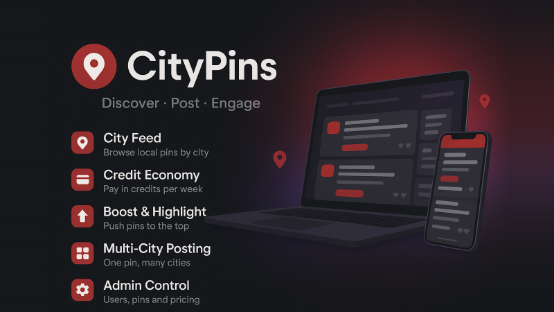 CityPins - Hyperlocal City Content Platform